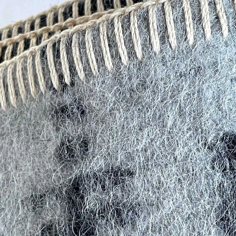 ARTZNL Alpaca Wool Cotton Throw Bed Blanket Large Southwestern Luxury Soft Queen